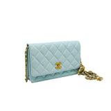 thumbnail woc in baby blue lambskin with pearl crush ghw