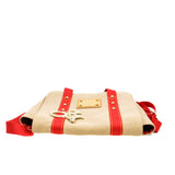 thumbnail pm antigua buzzes messenger bag in beige/red fabric ghw