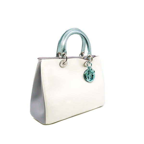 medium issimo in white &light purple calfskin leather with strap phw 2015