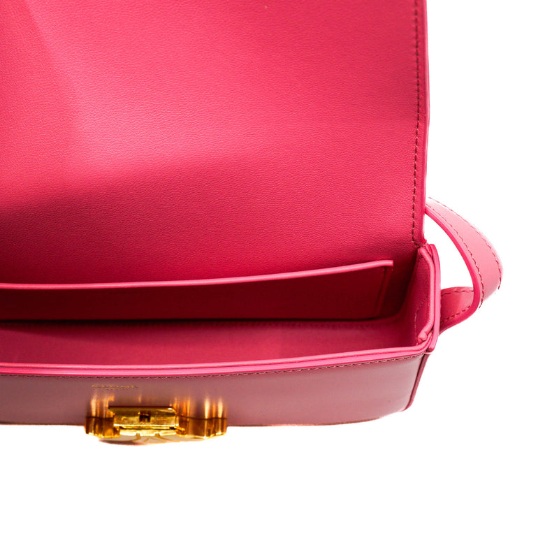 Shoulder Bag Claude In Shiny Calfskin Rose - L'UXE LINK