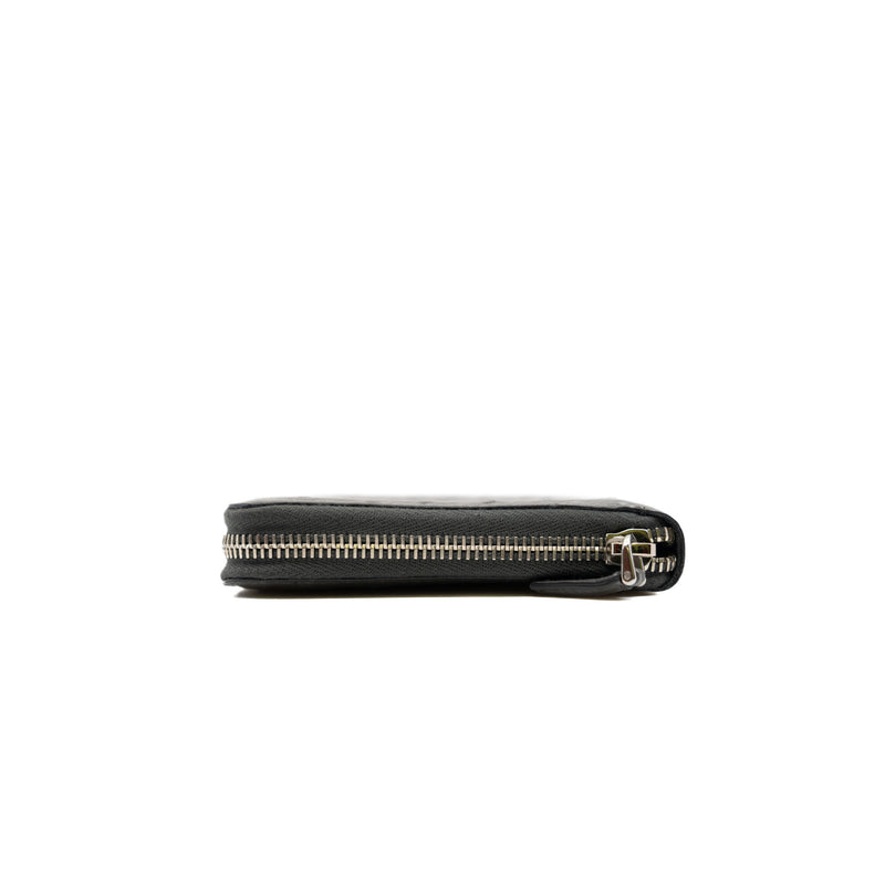 Ostrich Leather Grey Zip Around Wallet - L'UXE LINK