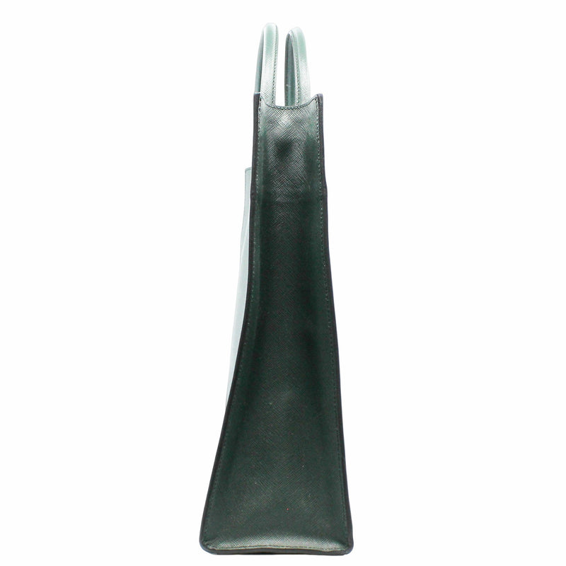 men  tote bag large green saffiano - L'UXE LINK