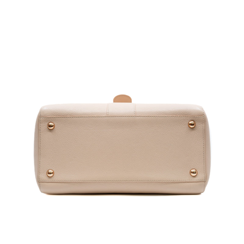 Brillant MM Calfskin Leather In Beige Pink RGHW With Strap