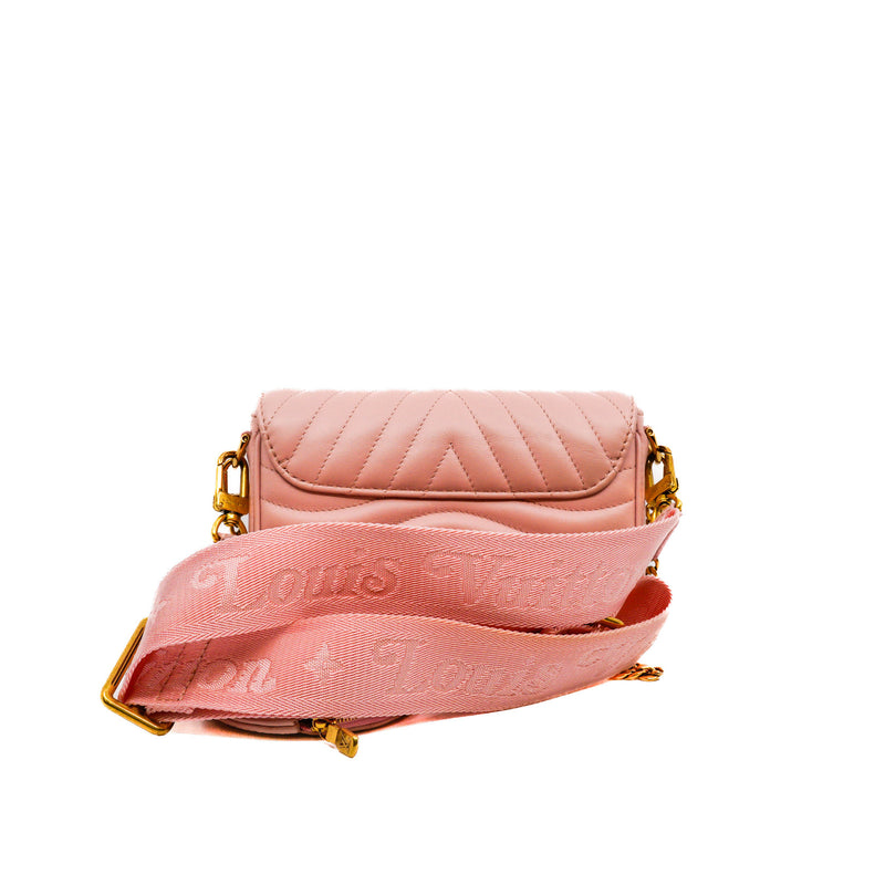 New Wave Multi-Pochette Pink Leather Crossbody Bag