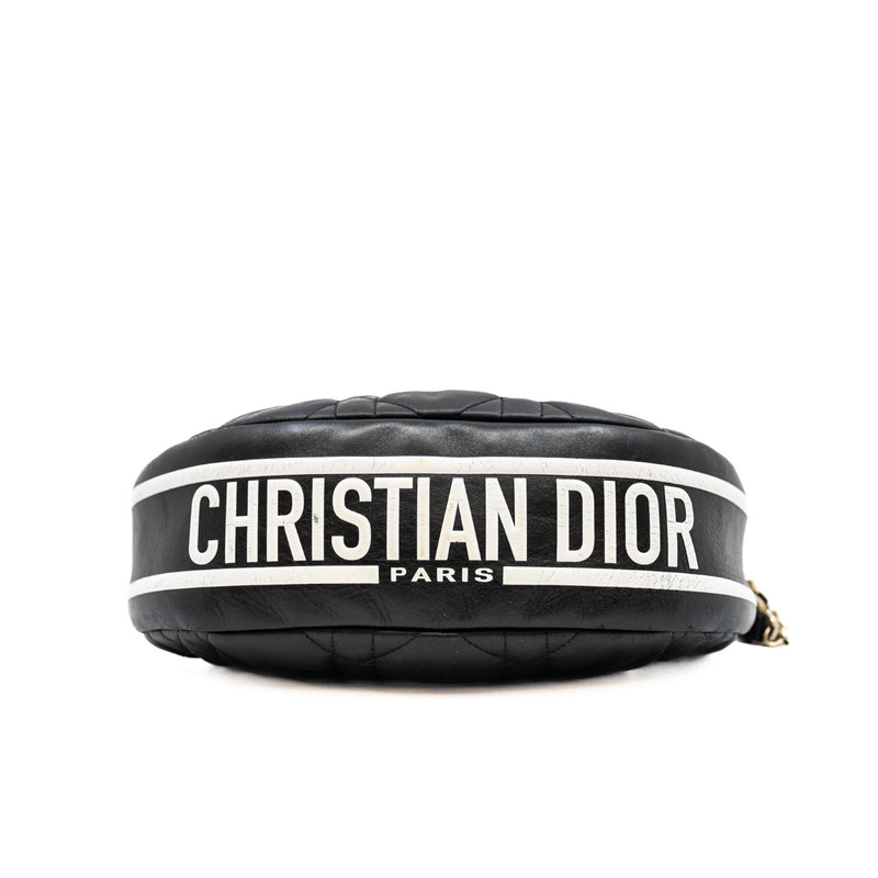 Medium Black Lambskin Cannage Dior Vibe Hobo Bag GHW - L'UXE LINK