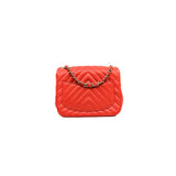 thumbnail mini square in lambskin orange pink ghw seri 24