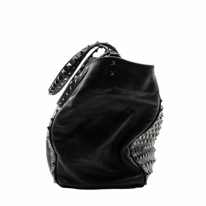 LINA Black Studs – Carla Mancini Handbags