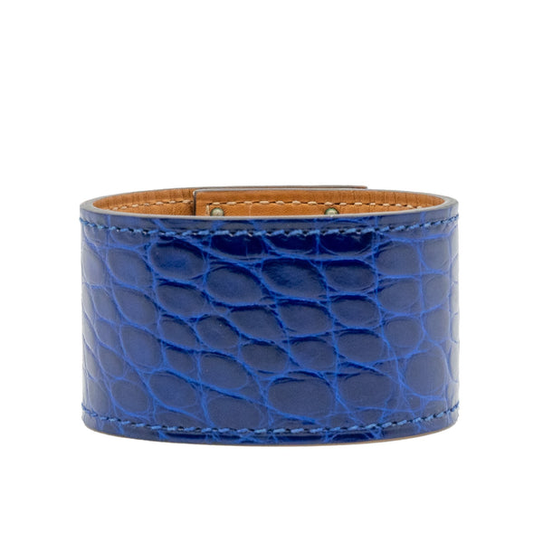 kelly dog crocodile skin bracelet blue phw