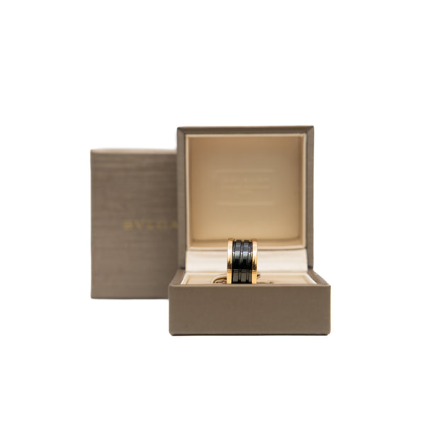 B.zero1 four-band  Ring in 18k ceramic/18k rg  size 55