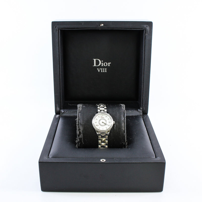 VIII Montaigne 25mm In Stainless Steel/Diamonds Quartz Watch - L'UXE LINK