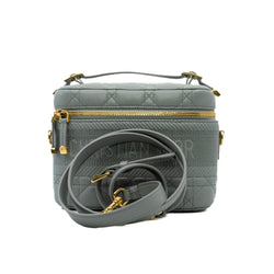 Small DiorTravel Vanity Case in Grey Lambskin GHW
