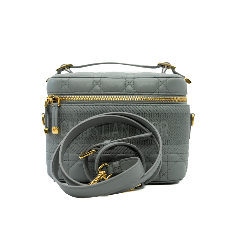 Small DiorTravel Vanity Case in Grey Lambskin GHW