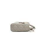 thumbnail small lady d-joy in beige calfskin #23 light ghw