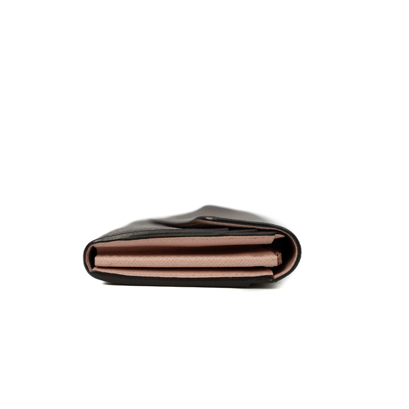 Sarah Wallet Monogram Canvas Rose Ballerine GHW - L'UXE LINK