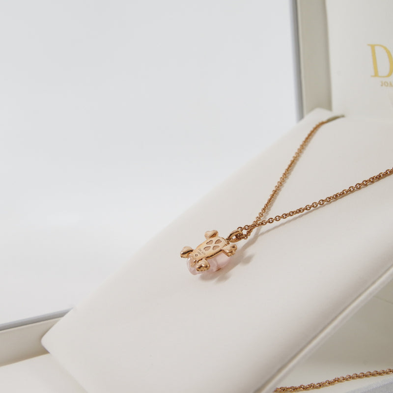 Tête De Mort Necklace In Rose Gold/Diamond/Pink Quartz - L'UXE LINK