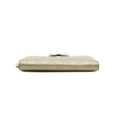 thumbnail long wallet in gg leather gold