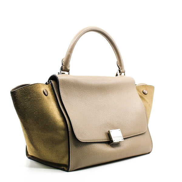 Trapeze Bag Medium Leather  grey - L'UXE LINK