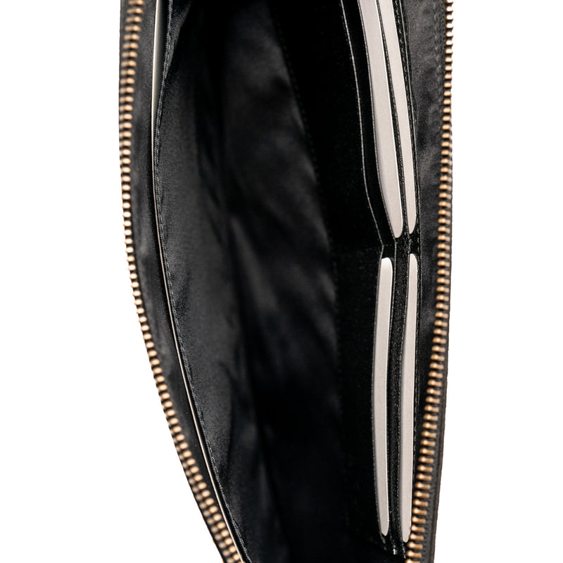zippy clutch black calf skin - L'UXE LINK