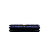 thumbnail woc with top handle in navy lambskin ghw #CA75XXXX