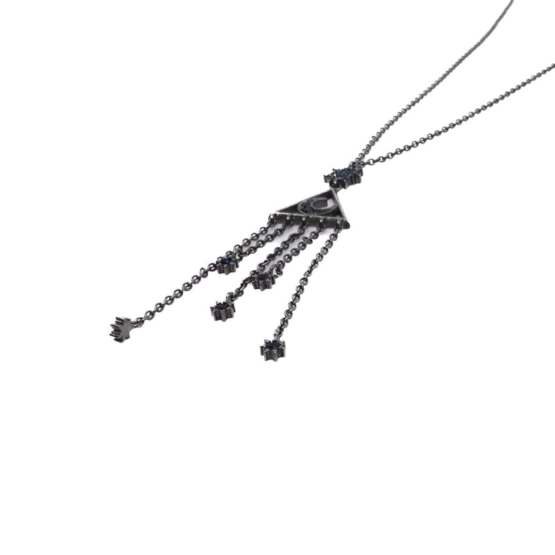 Extra Long Pewter Celestial Astrology Lariat Necklace