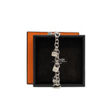 thumbnail diamond signature iconic bag charm link bracelet in 18k wg