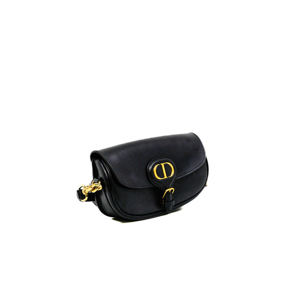 small bobby bag with strap in calfskin black ghw 2021