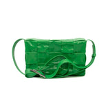 thumbnail cassette crossbody bag in glossy leather green phw
