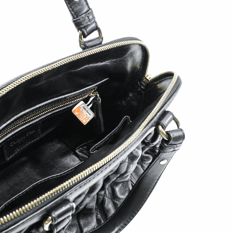 Cannage Leather tote black ghw - L'UXE LINK