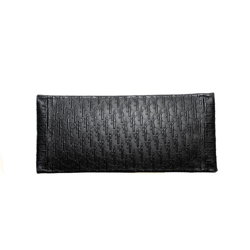 large book tote in calfskin black