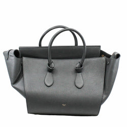 TIE KNOT TAILLE MOYENNE CUIR TOTE BAG GREY - L'UXE LINK