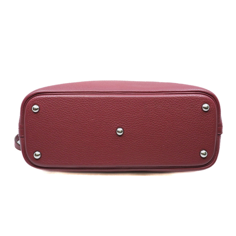 Medium Bolide Togo Leather Handbag Dark Purple PHW O Stamp - L'UXE LINK