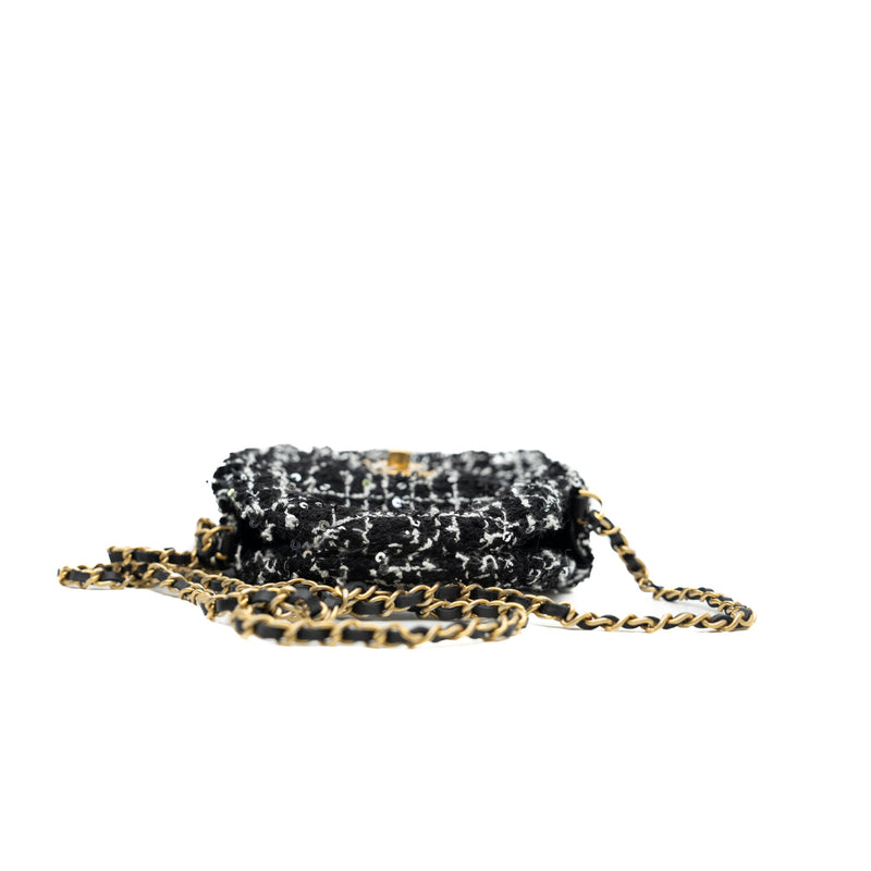 nano kelly in tweed black/white ghw #LN9Lxxxx