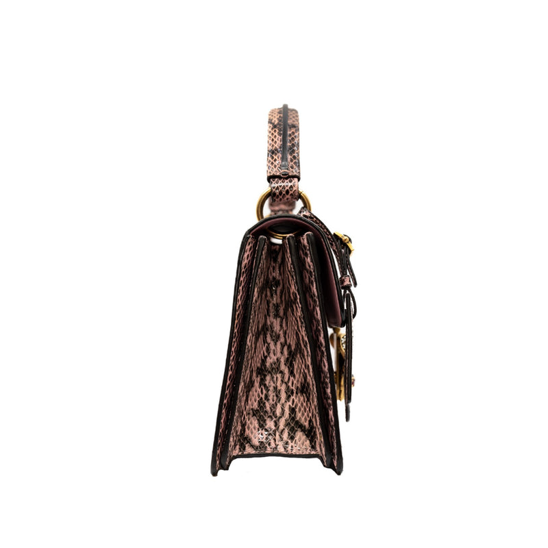 QUEEN MARGARET' SHOULDER BAG WITH A BEE MOTIF in python ghw - L'UXE LINK