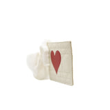 thumbnail card holder with heart in calfskin white/red/black ghw