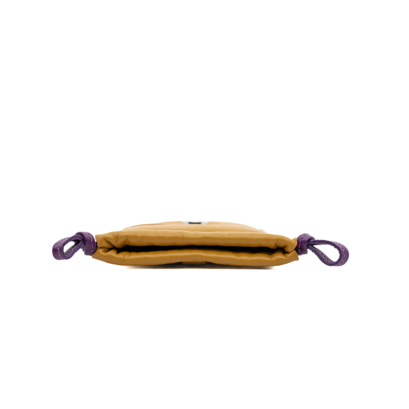 Pilo Phone Sellier Case Agneau Milo/Swift Leather In Sesame/Violet - L'UXE LINK