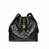 thumbnail large 25 bag in shiny calfskin black ghw #UJE7
