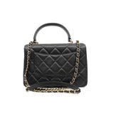 thumbnail Medium Top Handle trandy cc in dark grey lambskin rghw seri 30