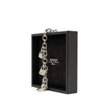 thumbnail diamond signature iconic bag charm link bracelet in 18k wg