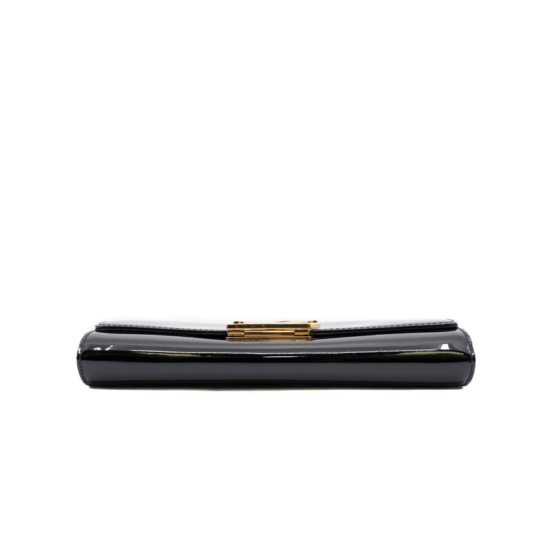 Louise Clutch Patent Leather Black Ghw 2014 - L'UXE LINK