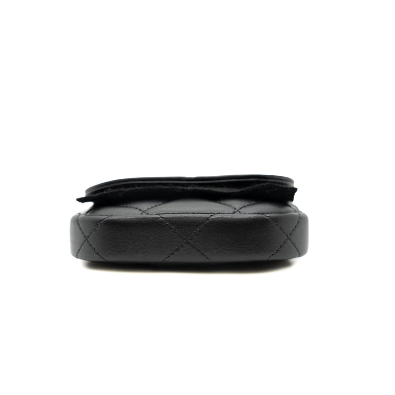 22s mini vanity pearl top handle on chain in lambskin black lghw #TT7Pxxxx