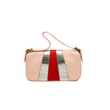 thumbnail Fendi monster baguette clutch in leather/fur pink