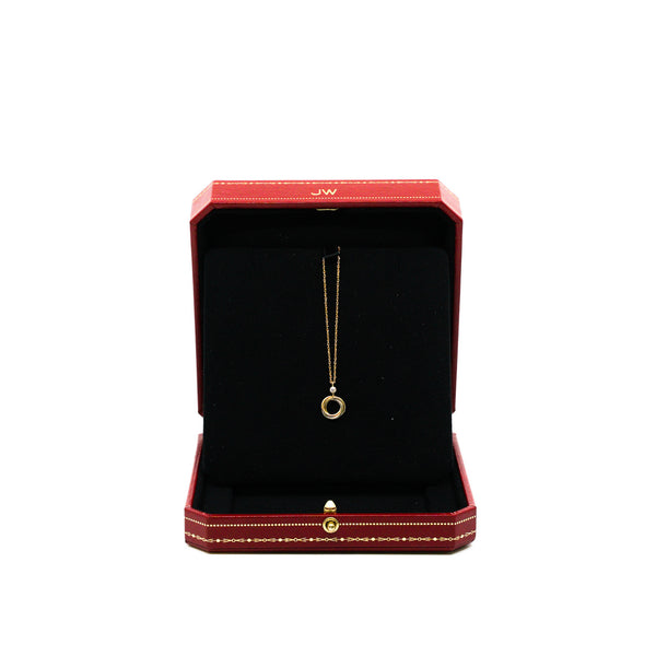 love necklace 2 diamond necklace 18k rg seri JGN568 - L'UXE LINK