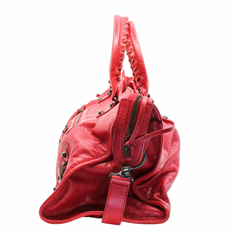CITY HANDBAG LEATHER red - L'UXE LINK