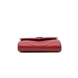 thumbnail cassandre matelasse multi-folded wallet in red grain de poudre leather phw