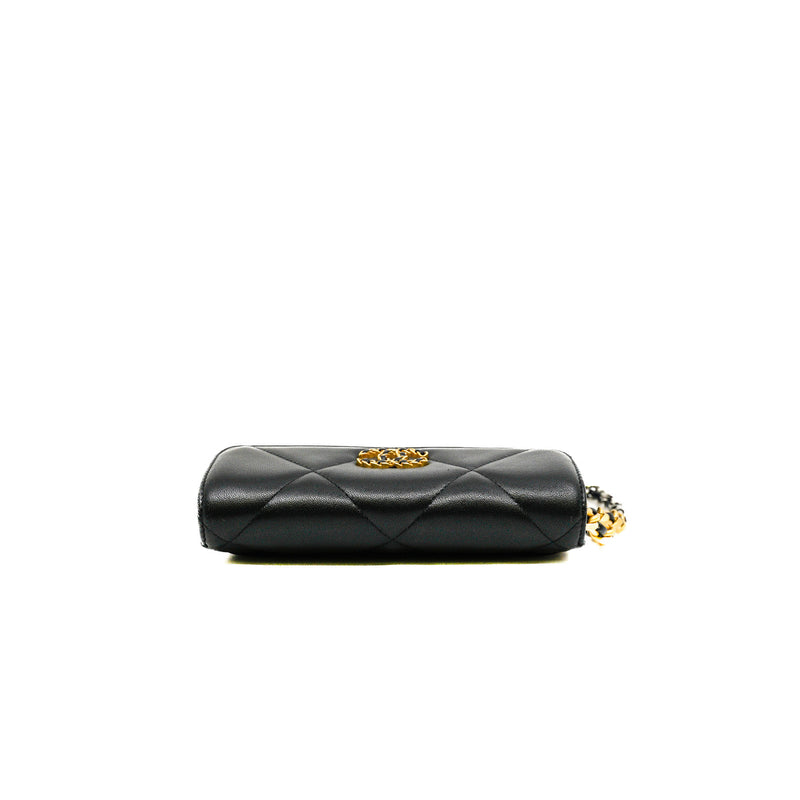 19 Bag In Black Lambskin Quilted Flap Clutch Multi Hardware Seri 31 - L'UXE LINK