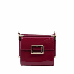 VIV' CARRÉ SHOULDER BAG SMALL LEATHER PINK - L'UXE LINK