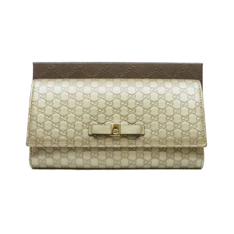wallet patent with gg logo  gold - L'UXE LINK