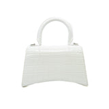 thumbnail small hourglass in white Croc-Embossed calfskin phw