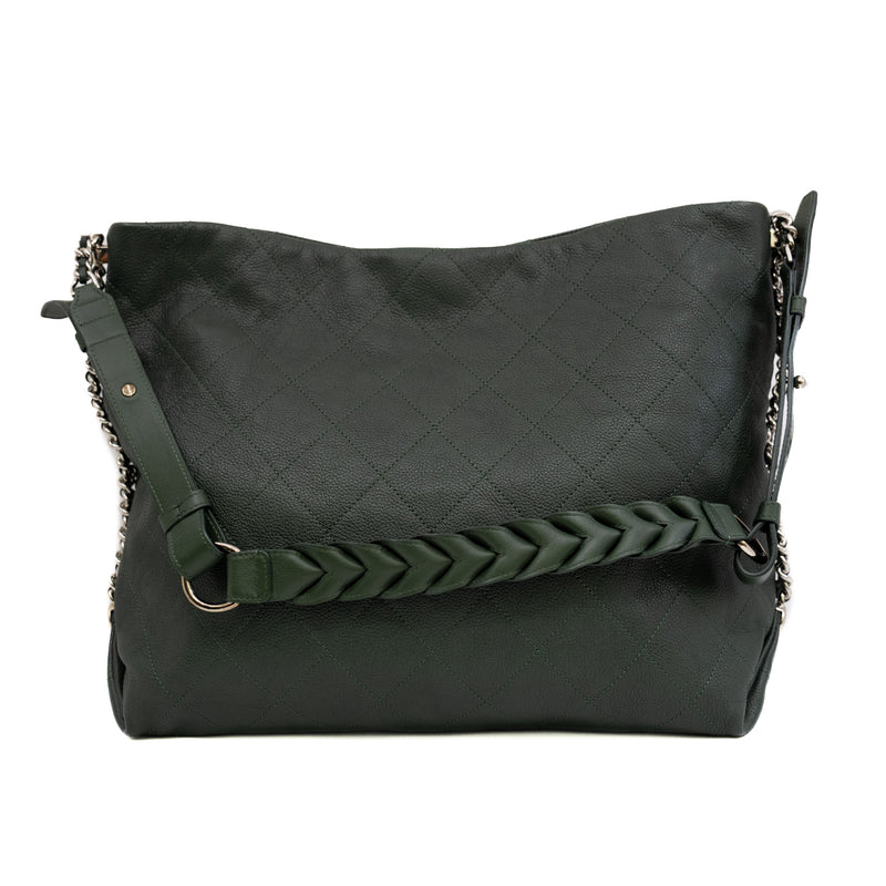 Large Tote In Dark Green Calfskin PHW Seri 25