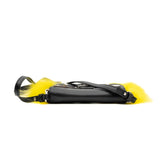 thumbnail monster micro buggie baguette in black leather/yellow fox fur phw